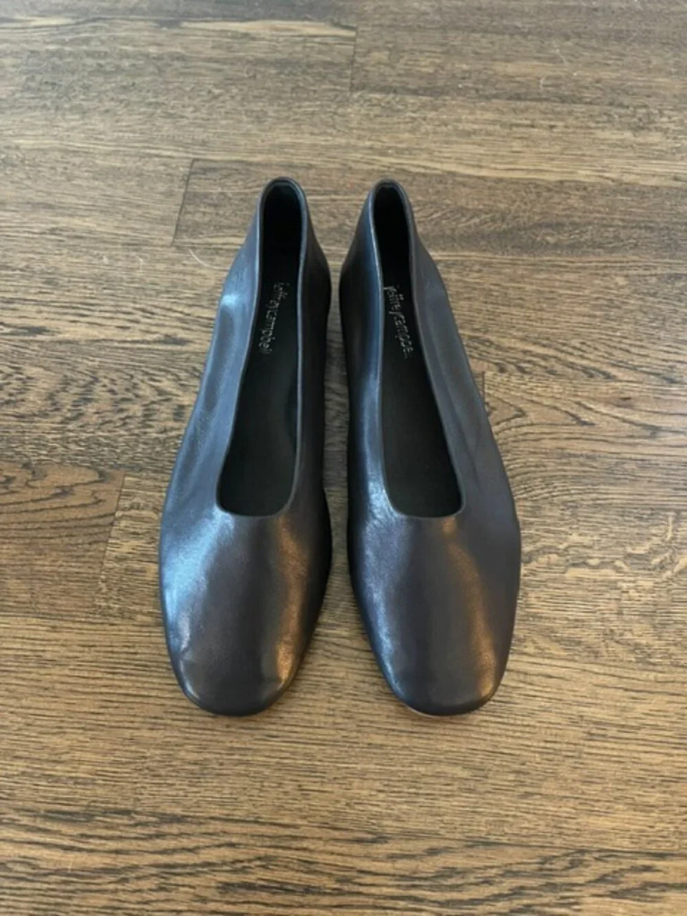 Jeffrey Campbell Trustee Black Leather High Vamp Ballet Glove Flats 9 NIB